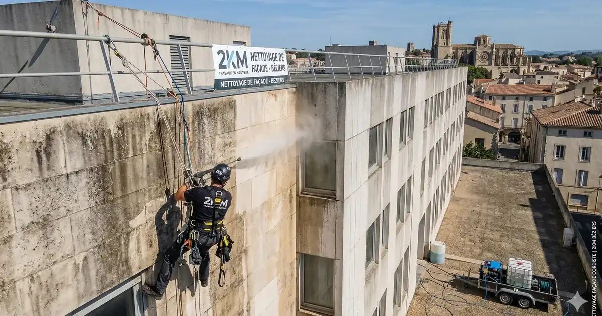 Nettoyage de Facade par Cordistes