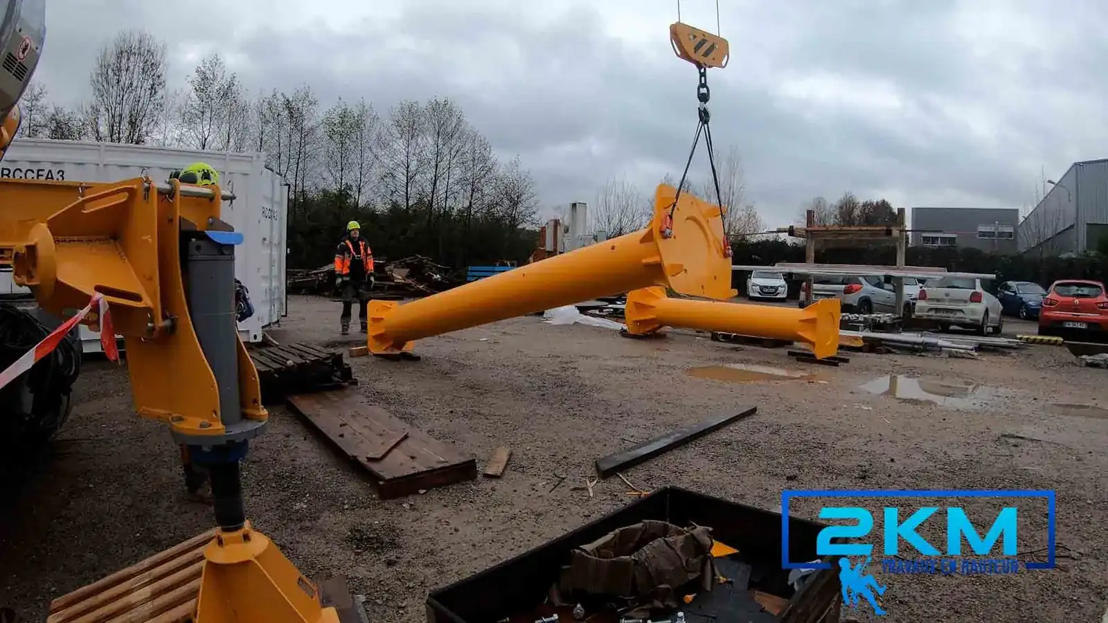 Montage palonnier par cordiste